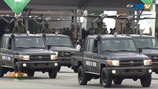 FÊTE DE LINDEPENDANCE 64 ANS  Défilé du 7 août 2024 des troupes motorisées à Grand Bassam [upl. by Notsrik]