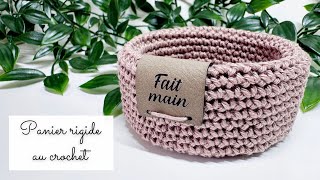 Comment faire un panier rigide au crochet 🧶 INDISPENSABLE pour boîte panière corbeille au crochet [upl. by Araccat]