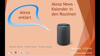 Alexa News  Kalender in den Routinen [upl. by Rebe]