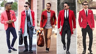 Sexiest Red Blazers Outfit For Men 2021  Best Red Blazer Combination For Guys  New Mens Styles [upl. by Ragas]