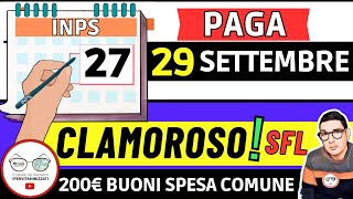 ⚡ INPS PAGA TRIPLO 27  29 SETTEMBRE e SBLOCCA DATE❗ AUU RDC 350€ PENSIONI BONUS SPESA COMUNALI 200€ [upl. by Dnomyaw66]