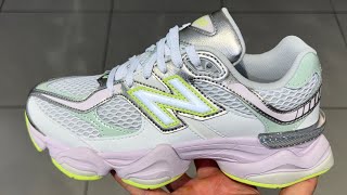 New Balance 9060 White Purple Silver Womens Shoes [upl. by Rettig]