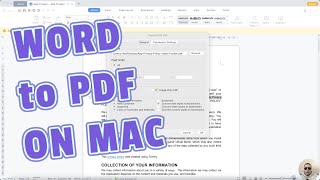 3 Ways to Convert Word to PDF on Mac [upl. by Turrell]