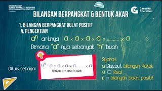 MATEMATIKA 9 SMP  BILANGAN BERPANGKAT DAN BENTUK AKAR BAGIAN 1 [upl. by Denzil]