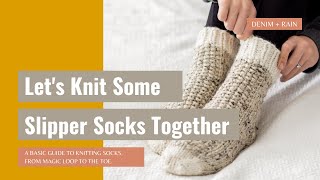 Knitting Socks as a Beginner  A Basic Sock Knitting Guide  Simple and Quick [upl. by Trevah]