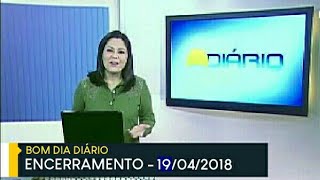 TV Diário Mogi Encerramento do Bom Dia Diário 19042018 [upl. by Trinetta]