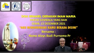 Doa Senakel quotAku Menghendaki Kamu Berada Disiniquot  13 Des 2021  1000 WIB  GIM [upl. by Llerahs]