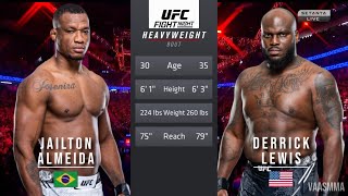 JAILTON ALMEIDA VS DERRICK LEWIS FULL FIGHT UFC FIGHT NIGHT 231 [upl. by Cuhp]