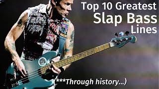 10 Greatest Slap Bass Lines of All Time through history [upl. by Zakarias126]