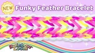 NEW Funky Feather Reversible Rainbow Loom Bracelet Tutorial by Angelynn TutorialsByA™ [upl. by Eaves676]