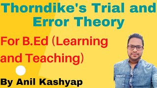 Thorndike learning theory MCQ practice BEd notes  teaching and learning [upl. by Trevah]