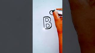 How to draw B letter with words and pictures howtodraw kidsdrawing shorts PalakEducationArts [upl. by Anippesuig]