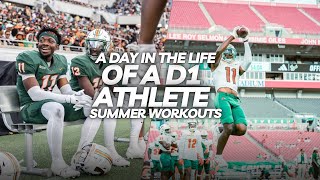 DAY IN THE LIFE OF A D1 FOOTBALL PLAYER  SUMMER WORKOUTS FAMU [upl. by Jeaz]