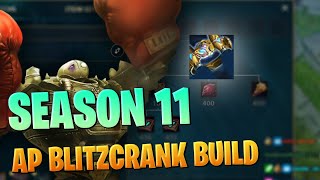 NEW SEASON 11 AP BLITZCRANK BUILD GETTING MY ADC 5 KILLS IN 5 MINUTES  CHALLENGER SMURFS IN BRONZE [upl. by Kirad960]