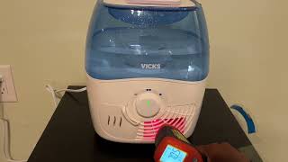 Vicks filtered cool moisture humidifier test 20242025 humidifier season [upl. by Cormick82]