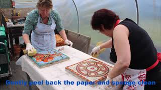 How to create mosaic art indirect method by Sue Kershaw Mosaic Artist [upl. by Jehanna]