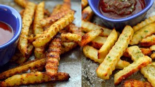 5 Seasoned Fries Recipes Baked  Vegan [upl. by Aynot]