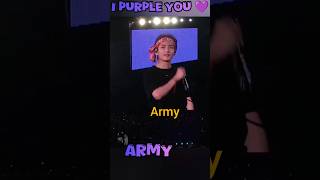 I purple you💜Borahae💜v taehyungkimtaehyung bts btsarmy [upl. by Asilej]