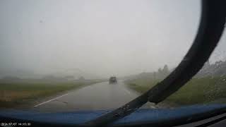 How We Drove Through Frozen Rain  Hail  and Sudden Fog in Slovenia hail fog slovenia [upl. by Otnas]