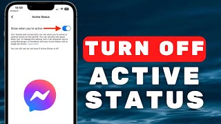 How To Turn Off Active Status On Messenger [upl. by Ashelman]