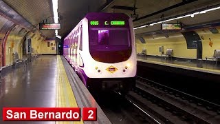 San Bernardo L2  Metro de Madrid  Serie 3000 [upl. by Koressa]