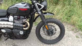 TRIUMPH STREET SCRAMBLER 900cc CONTINENTAL TKC80 TYRES [upl. by Winou]