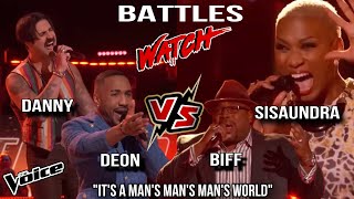 Danny JosephDeon vs Sisaundra LewisBiff Mind Blowing It’s a Man’s Man’s Man’s World Voice BATTLES [upl. by Itsuj681]