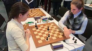 WIM Polina Shuvalova  GM Aleksandra Goryachkina World Blitz Ch StPetersburg 2018 [upl. by Bikales738]