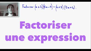 2nde Factoriser une expression [upl. by Nomelc]