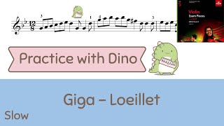 Slow Giga  Loeillet ABRSM 2024 Violin grade 5 A3 [upl. by Norraf]