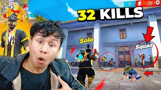 32 Kills in Solo Vs Squad with Golden Sakura 😱 FF Indian Server  Tonde Gamer [upl. by Ilyak952]