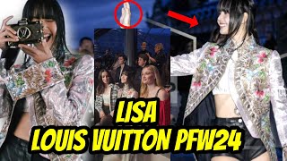 Lisa attends the Louis Vuitton show at Paris Fashion Week Surprise His Fans LISAXLVFW24 [upl. by Aicitan]