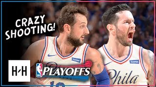 JJ Redick amp Marco Belinelli Full Game 1 Highlights 76ers vs Heat 2018 Playoffs  53 Pts Combined [upl. by Sale]