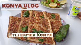 ETLİ EKMEK KONYA 🇹🇷 Pide à la viande hachée 💯 vlog konya [upl. by Etz252]