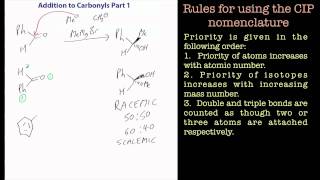 Addition to carbonyls part 1 A Chemistry Tutorial [upl. by Lemmie477]