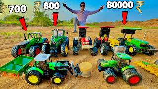 RC Expensive Handmade Tractor Vs RC Low Cost Tractors track test [upl. by Leach]