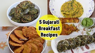 5 Gujarati Breakfast Recipes  ५ गुजराती नाश्ते की रेसिपी  Priya R  Magic of Indian Rasoi [upl. by Adorne]