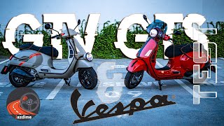 TEST Vespa GTV 300 amp GTS 300 SuperSport [upl. by Valdas]