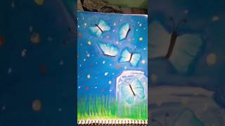 Butterfly 🦋 oil pastels drawing  trendingshorts Ad drawing channel🎨 [upl. by Kort]