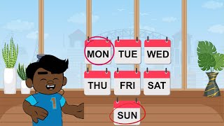 Days of the Week amp Months  Fun Kids Song for Learning Calendars [upl. by Lesiram]