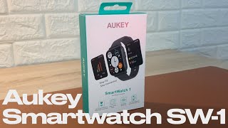 Keren Unboxing Jam Tangan Pintar Aukey Smartwatch 1  SW1  Penerus Aukey LS02  Calon Terlaris [upl. by Ashly553]