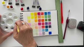 Swatching the Daniel Smith Watercolour Essentials Set [upl. by Nimajneb]