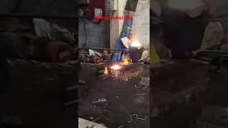 STEEL Making process by hand steel steelmakingindustrial furnaceindia industrialequipment [upl. by Annirtak]