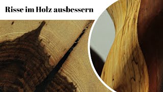 Holzrisse natürlich reparieren oder mit KunstharzSchelllack [upl. by Gniliem415]