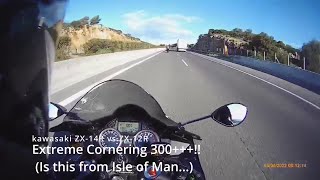 Kawasaki ZX14R vs ZX12R Cornering 300 [upl. by Elinor]