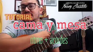 cama y mesa  ritmo  acordes tutorial [upl. by Lielos]