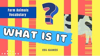 Whats this – Farm Animals  English Vocabulary Guessing Game for kids ESL [upl. by Aeslehs160]