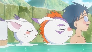 Gatomon Really Likes The Hot Spring  Digimon Adventure 2020 [upl. by Aiuqes952]