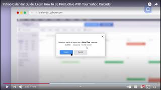 Yahoo Calendar  Import ICS file [upl. by Patrizius982]