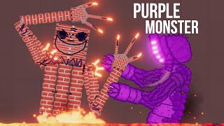 Brick Golem vs Giant Purple Monster Behemoth  People Playground 1213 [upl. by Salokin484]